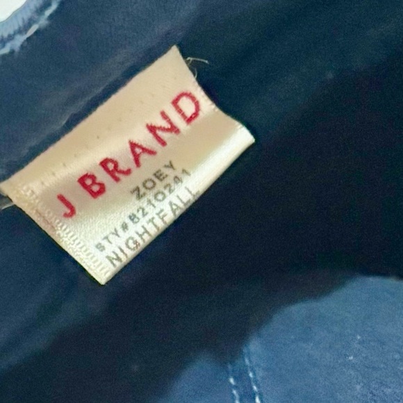 J Brand| ‘Zoey’ Deep Blue Denim Triple Zipper Skinny Jeans Sz 24 - Picture 6 of 7